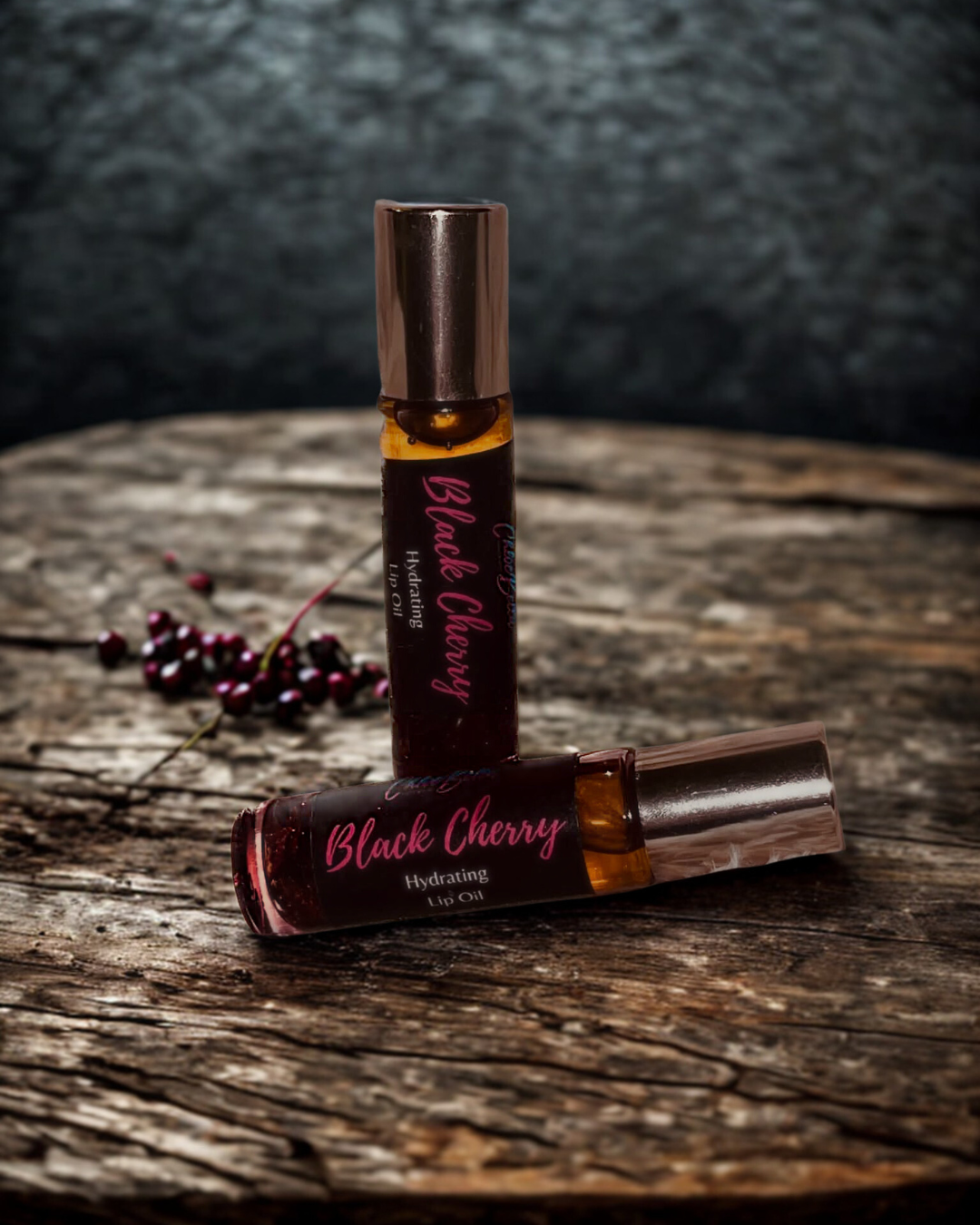 Black Cherry Lip Oil - ChloeBella Handcrafted